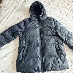 Rains Black Puffer Jacket
